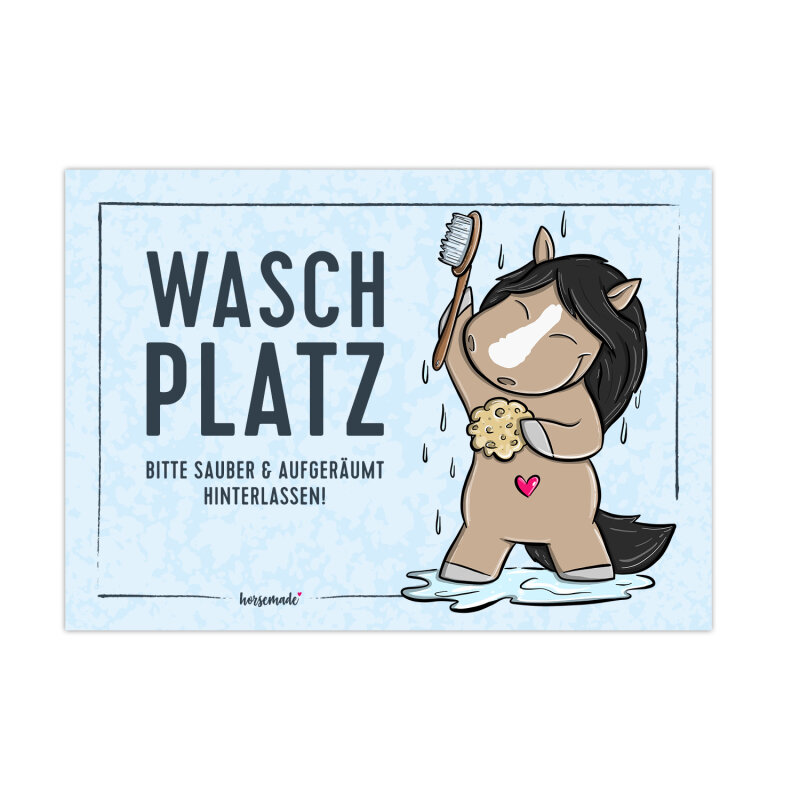 Schild WASCHPLATZ | A4 | Hartschaum