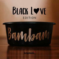 Feeding bowl BLACK LOVE | 2 L, 5 L | personalized